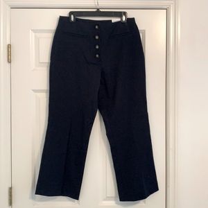 Ann Taylor Navy Pants, The Slim Wide Leg Sz 8